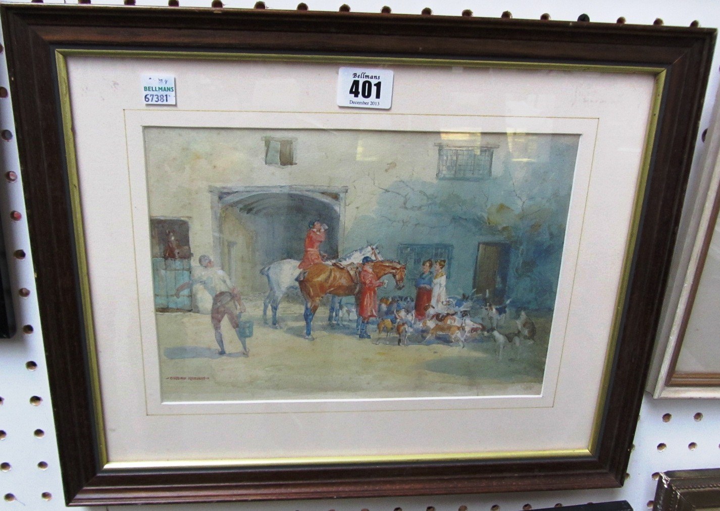 Appraisal: George Goodwin Kilburne - After the Hunt watercolour signed cm