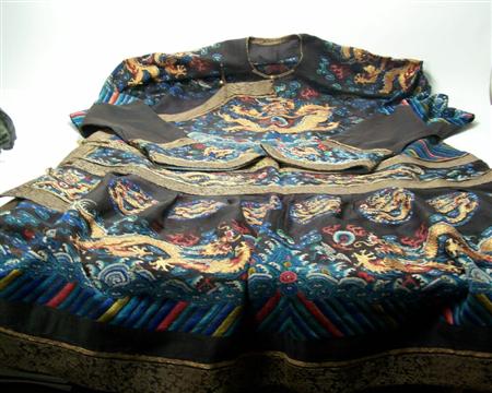 Appraisal: A late th century Chinese court official's gauze and silk