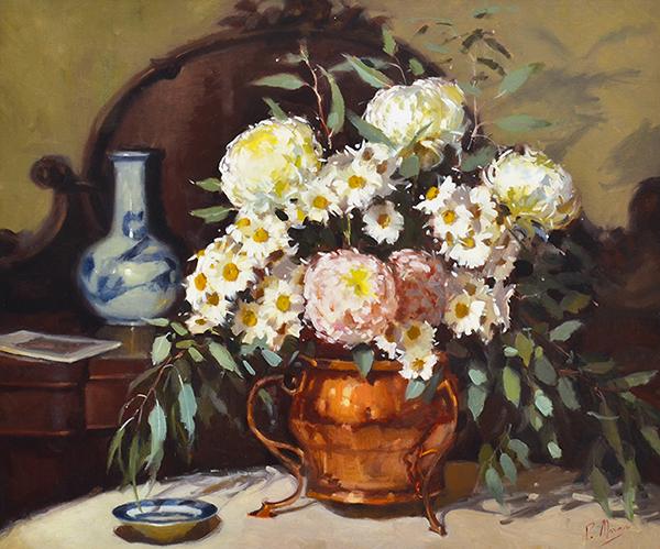 Appraisal: PATRICIA MORAN born Still Life oil on canvas signed lower