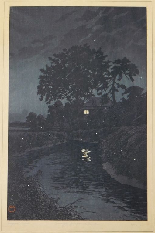 Appraisal: Kawase Hasui Minuma River in Omiya Woodblock Print Kawase Hasui