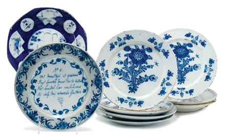 Appraisal: Group of Nine Delft Plates Estimate -