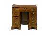 Appraisal: A GEORGE II WALNUT AND FEATHER-BANDED KNEEHOLE DRESSING TABLE the