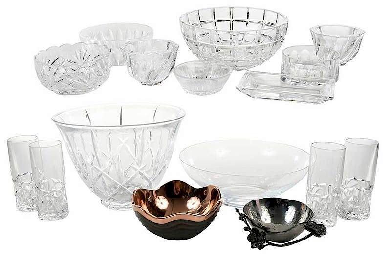 Appraisal: Assorted Tableware Tiffany Baccarat Yeoward th st century pieces comprising