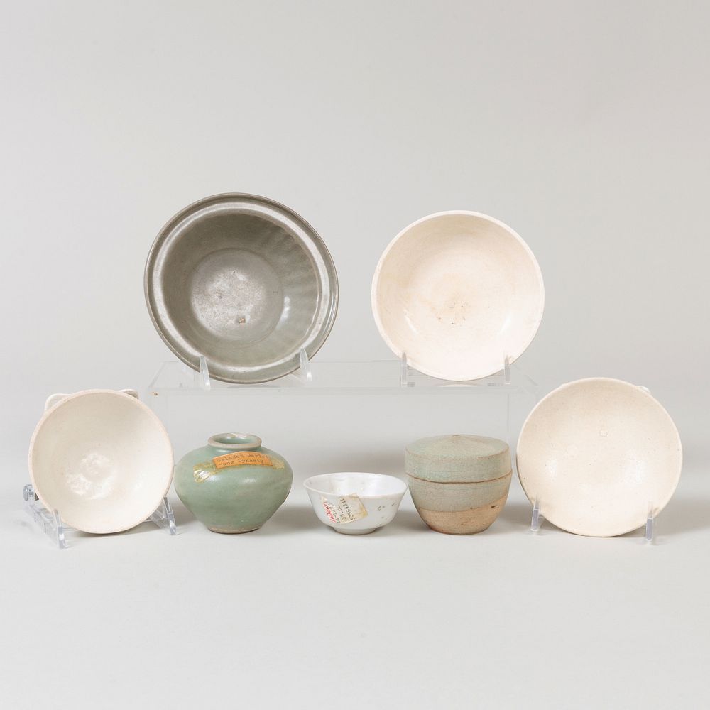 Appraisal: Group of Chinese Porcelain Vessels Comprising A celadon glazed small