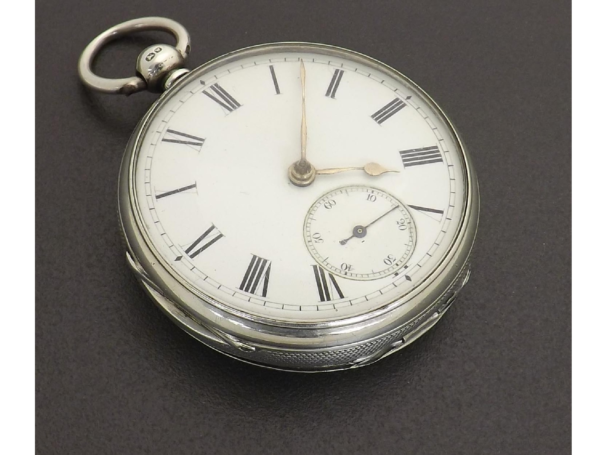 Appraisal: English silver fusee lever pocket watch London signed J W