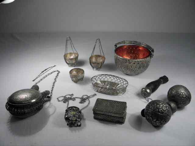 Appraisal: Lot of assorted silver tone tablewares all with undetermined silver