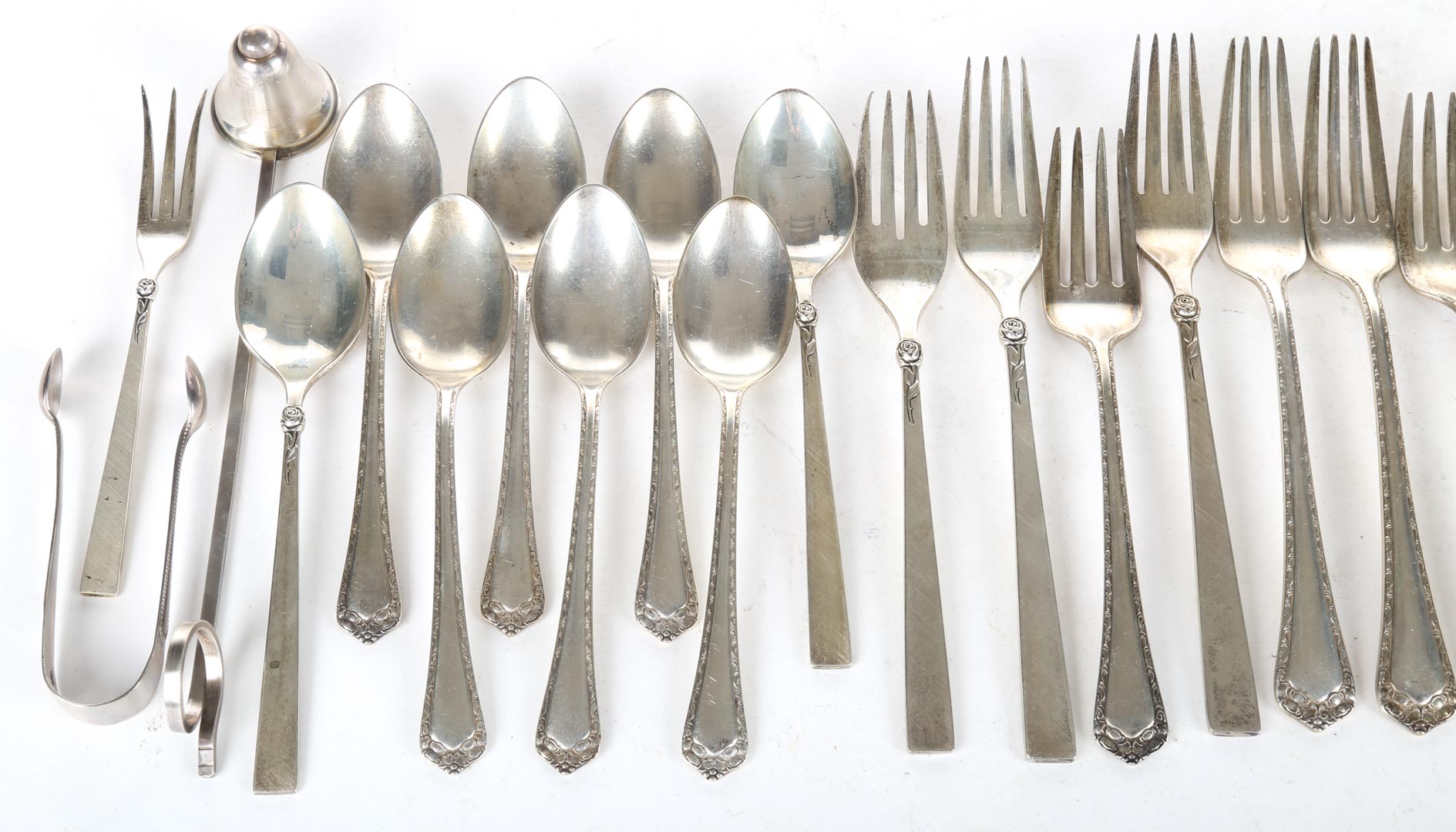 Appraisal: An assortment of American sterling flatware comprising International Dawn Rose