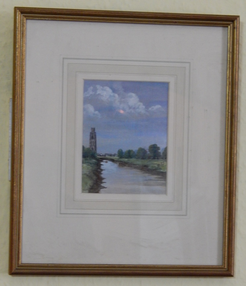 Appraisal: William Bartol Thomas - Boston Stump watercolour signed cm x