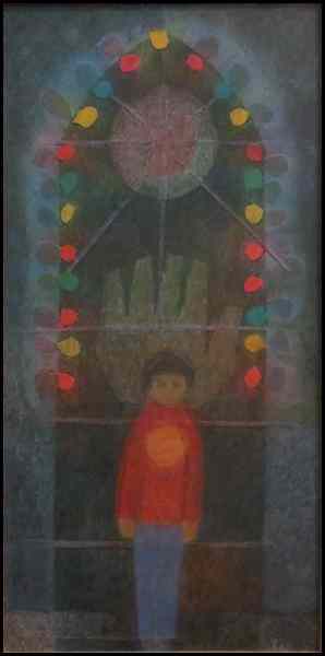 Appraisal: MARGO HOFF - FORTUNE TELLERS CHILD Oil on board initialed