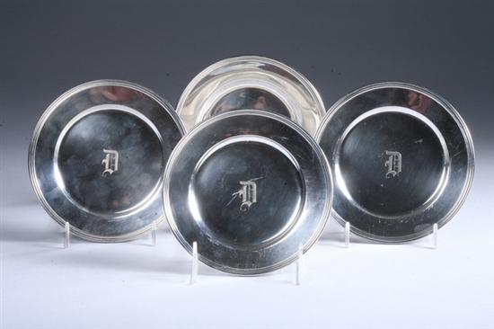 Appraisal: STERLING SILVER BREAD AND BUTTER PLATES Twelve by International centerd