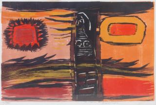 Appraisal: Werner Drewes Missouri Werner Drewes Missouri - Untitled color woodcut