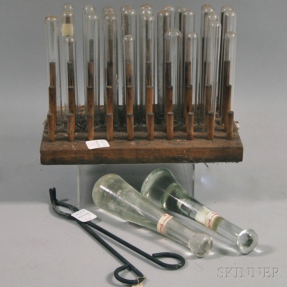 Appraisal: Group of Glass Test Tubes and Pestles twenty-eight various tubes