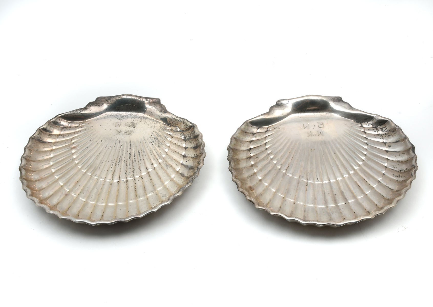 Appraisal: GORHAM STERLING SHELL FORM TRAYS Approx Troy ounces Pair of