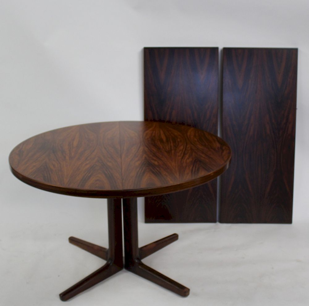 Appraisal: MIDCENTURY Rosewood Veile Stole Fabrik Signed Dining table From a