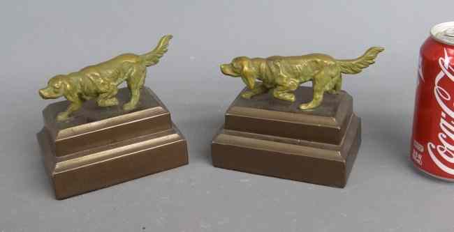 Appraisal: Lot pair vintage bookends One pair labeled ''PM Craftsman''