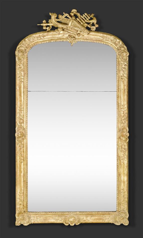 Appraisal: IMPORTANT MIRROR Louis XV Paris circa Pierced and exceptionally richly