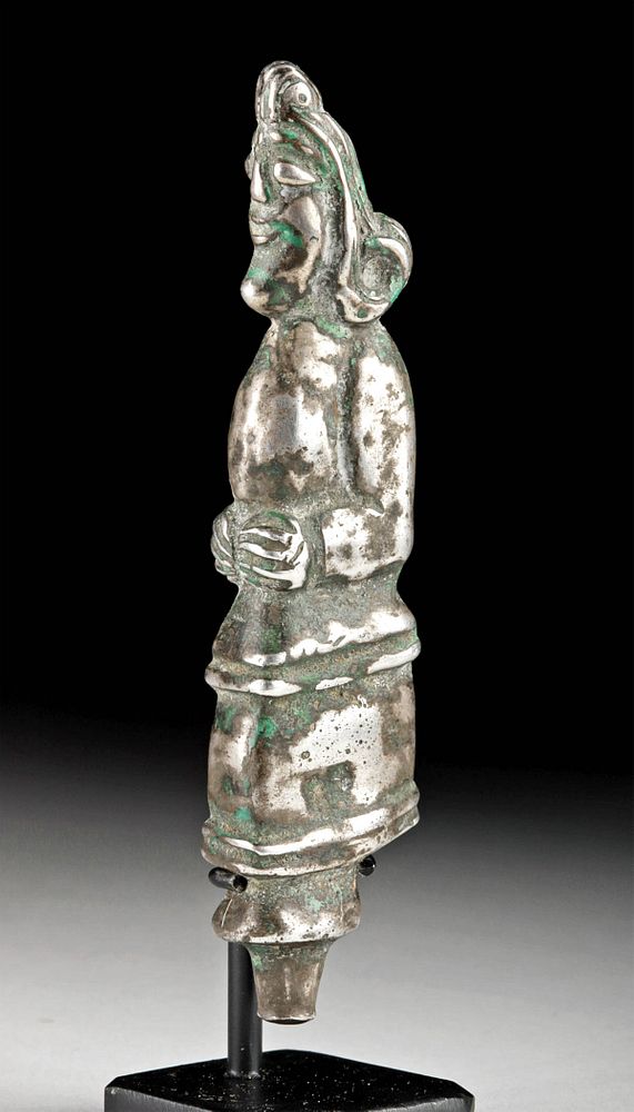 Appraisal: Parthian Silver Dagger Handle - Human Figure Originally Listed At