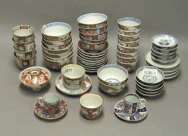 Appraisal: A group of fifty-six Imari and Imari style porcelains and