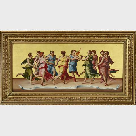 Appraisal: After Baldassare Peruzzi - APOLLO DANCING WITH THE NINE MUSES