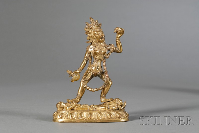 Appraisal: Gilt-bronze Image Tibet th century image of the Buddhist divinity