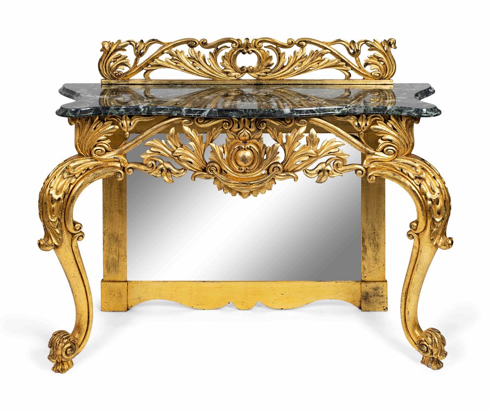 Appraisal: A George II Style Giltwood Console Height x length x