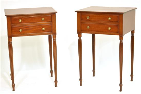 Appraisal: Pair of Margolis stands - mahogany Federal style with two