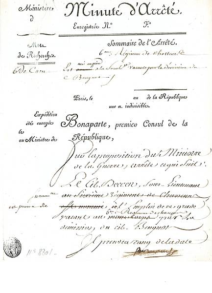 Appraisal: World Figures Document Signed twice Bonaparte partially printed and accomplished