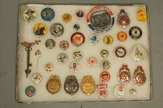 Appraisal: Collectible Vintage Pin Backs G Man medals L Collectible Vintage