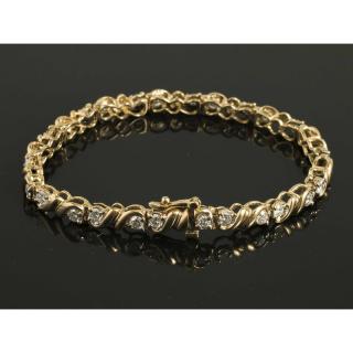 Appraisal: Ladies Diamond Bracelet Ladies diamond k gold tennis bracelet bypass