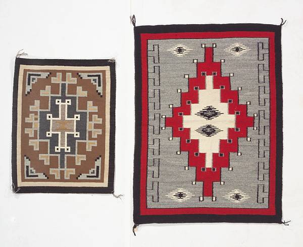 Appraisal: Two Navajo rugs A Klagetoh Marie Neg and a Two