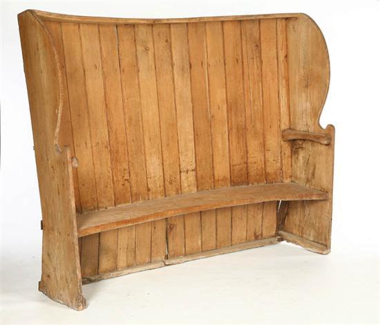 Appraisal: FIRESIDE SETTLE BENCH England or Ireland late th-early th century