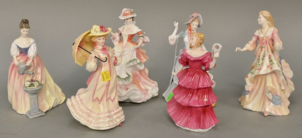 Appraisal: Six Royal Doulton porcelain figures including signed Shakespeare Ladies Titania