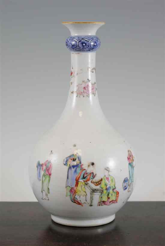 Appraisal: A Chinese Mandarin pattern bottle vase Jiaqing period - painted