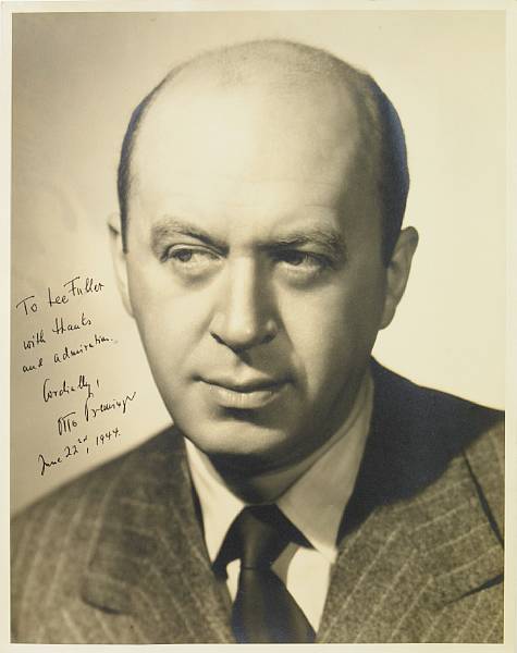 Appraisal: PREMINGER OTTO Photograph Signed and Inscribed Otto Preminger by inch