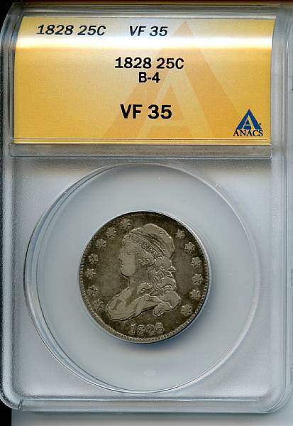 Appraisal: C VF ANACS B- R Deep argent-gray with deep slate