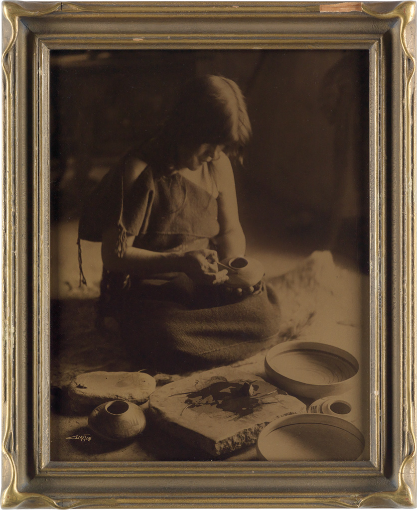 Appraisal: EDWARD S CURTIS - The Potter Hopi Orotone the plate