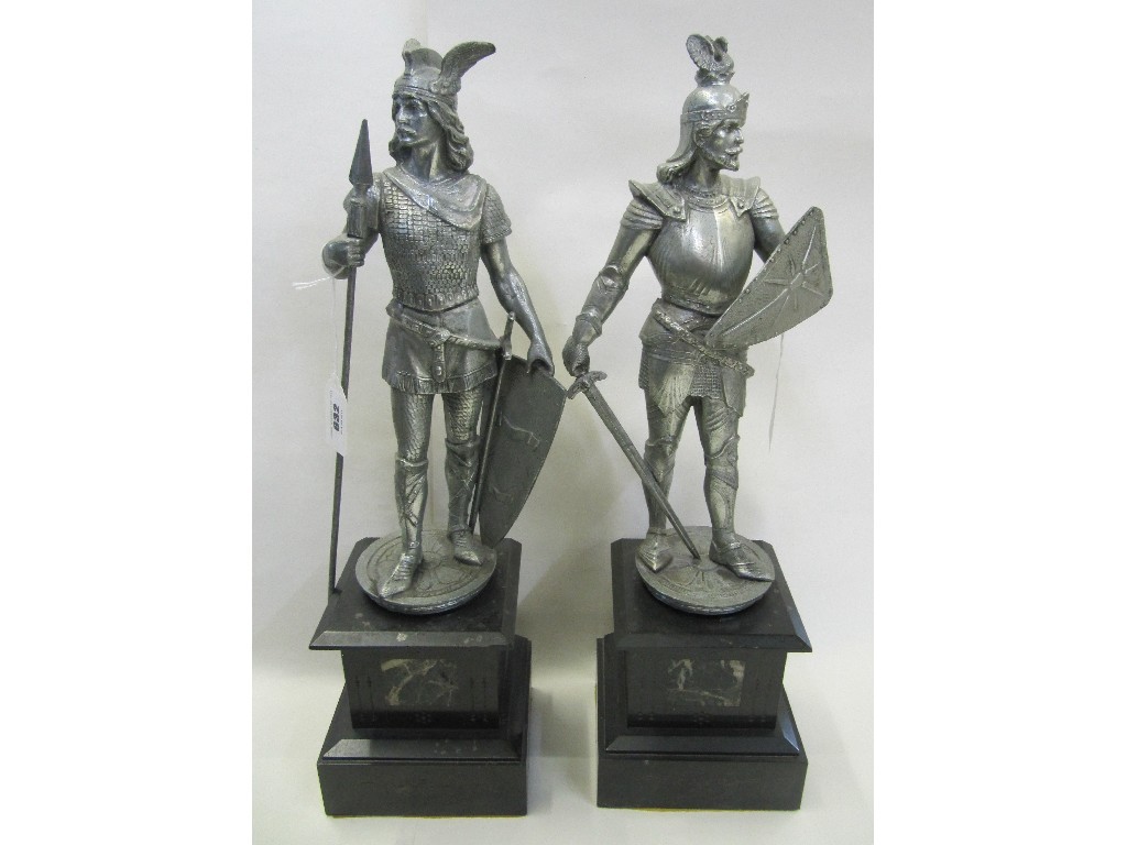 Appraisal: Pair of Spelter figures of warriors