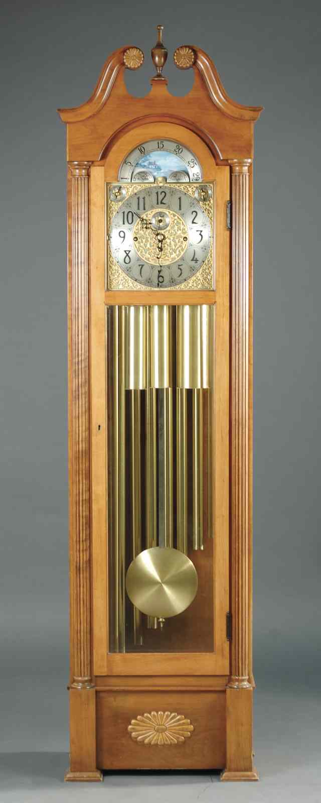 Appraisal: HERSCHEDE TALL CASE FLOOR CLOCK Herschede Clock Co model movement