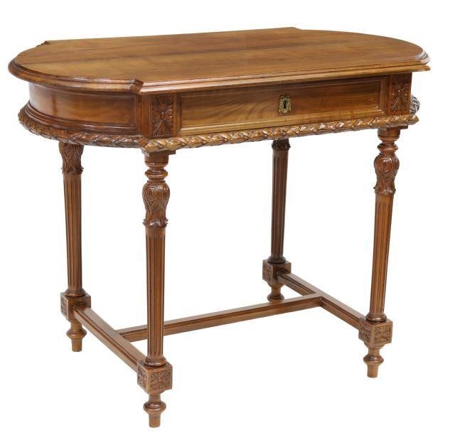 Appraisal: French Louis XVI style walnut writing table late th c