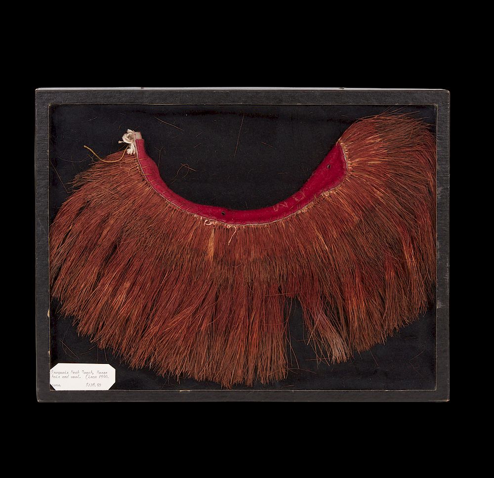 Appraisal: Iroquois Neck Roach Iroquois neck roach horse hair and wool