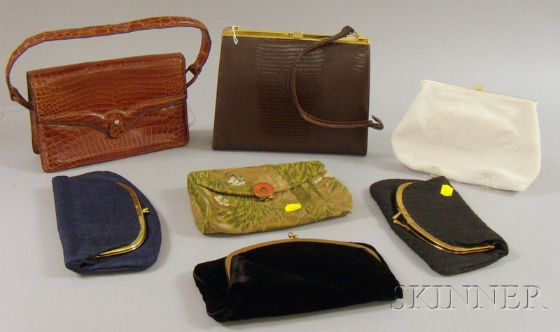 Appraisal: Seven Vintage Lady's Handbags mostly mid- th century including three