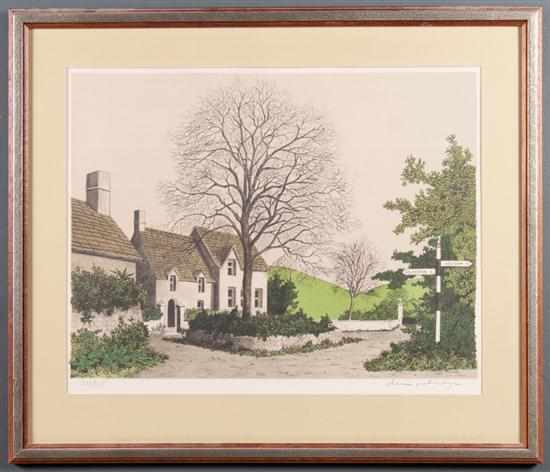 Appraisal: Denis Paul Noyer French b Hamlet Crossroads color lithograph ed