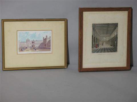 Appraisal: TWO PRINTS OF TRINITY COLLEGE Color print - x in