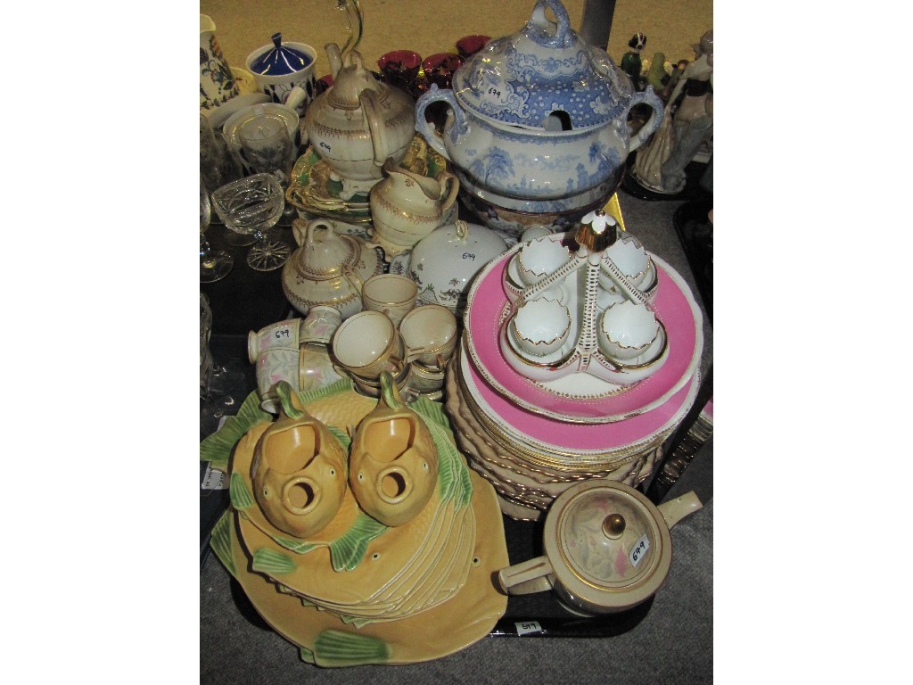 Appraisal: Shorters fish service Minton coffee wares two dessert services etc