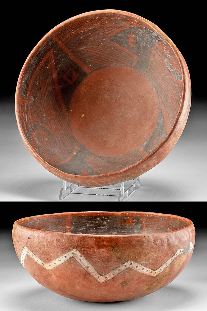 Appraisal: Anasazi Pinedale Polychrome Bowl with Snake Southwestern USA east central