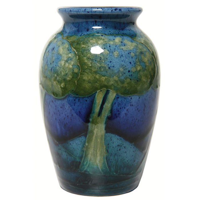 Appraisal: Good Moorcroft vase Moonlit Blue landscape design impressed Made in