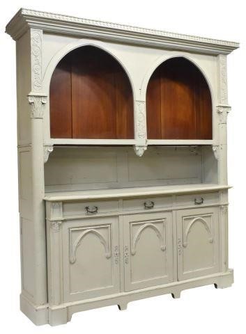 Appraisal: French Gothic Revival cupboard early th c in a later