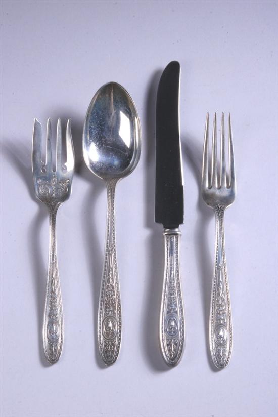 Appraisal: PIECES INTERNATIONAL STERLING SILVER FLATWARE Wedgwood pattern Nine dinner knives