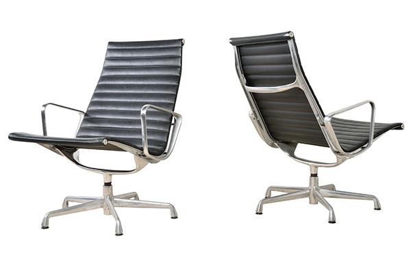 Appraisal: PAIR CHARLES RAY EAMES GROUP CHAIRS BY HERMAN MILLER black