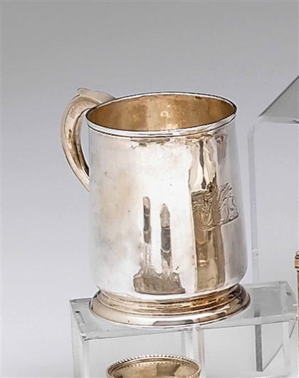 Appraisal: George II sterling silver mug humphrey payne london With a